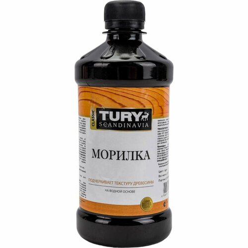 TURY Морилка деревозащитная орех, 0,5 л 00002004580