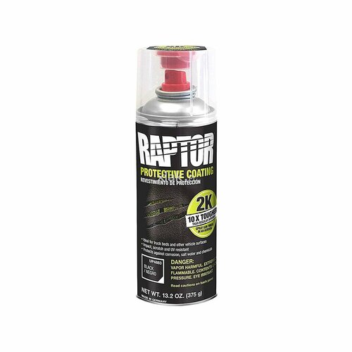 фото U-pol rlb/al raptor black protective coating 2k защитное покрытие (черный) аэрозоль 400 мл.