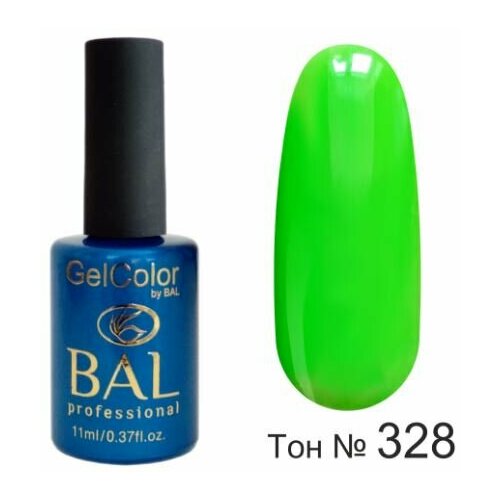 BAL Gel Color №328 Гель-лак каучуковый Божественный лайм 11 мл