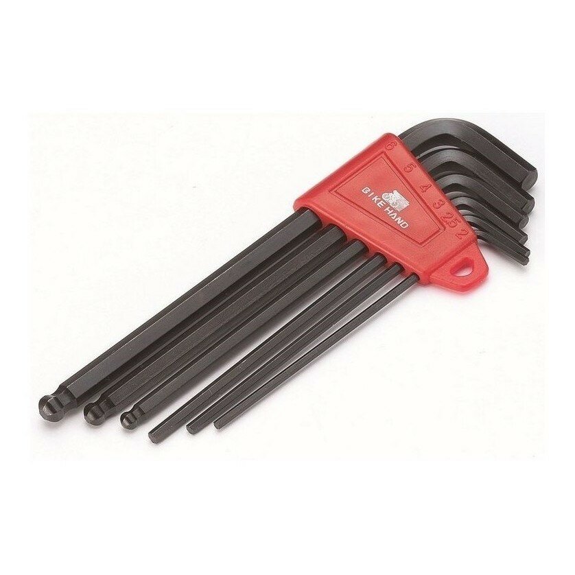Набор шестигранных ключей BIKE HAND YC-613 в клипсе, 6 размеров: 2/2.5/3/4/5/6mm