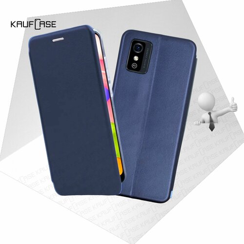 Чехол книжка KaufCase для телефона ZTE Blade L9 (5), темно-синий. Трансфомер чехол книжка kaufcase для телефона oppo a78 cph2565 6 43 темно синий трансфомер