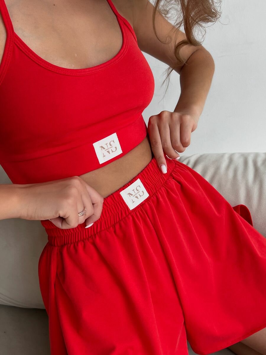 Пижама IVUSHKAprint, размер 42/44, красный — фото 1