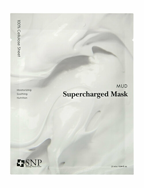 Тканевая маска для сужения пор с экстрактом гамамелиса SNP Mud Supercharged Mask