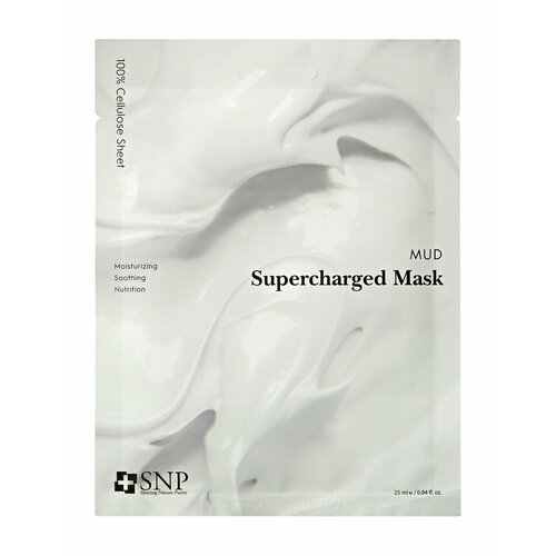 Тканевая маска для сужения пор с экстрактом гамамелиса SNP Mud Supercharged Mask snp coconut water supercharged mask