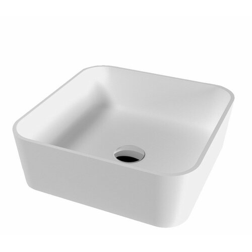 Раковина из искусственного камня Whitecross Garnet 40.5 см 0702.040040.200 накладная, белая матовая