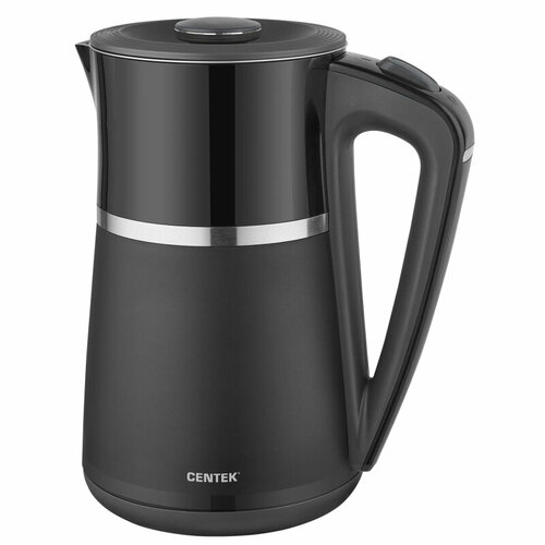 Комплект 5 штук, Чайник Centek CT-0028 Black 1.7л <2200W> двойной корпус - сталь+пластик