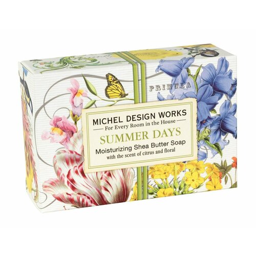 Парфюмированное мыло в подарочной коробке Michel Design Works Summer Days Boxed Single Soap michel design works summer days soy wax candle