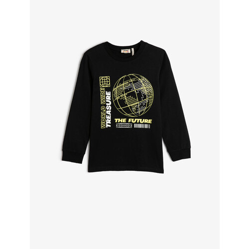 фото Лонгслив koton, размер 5-6 лет, черный