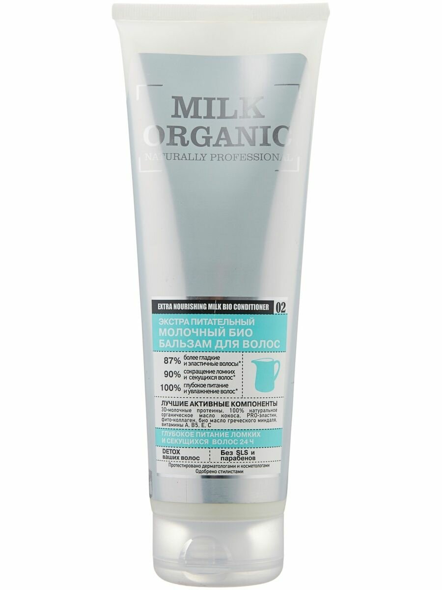 Organic Shop Naturally Professional Био-бальзам для волос Экстра питательный Молочный 250 мл