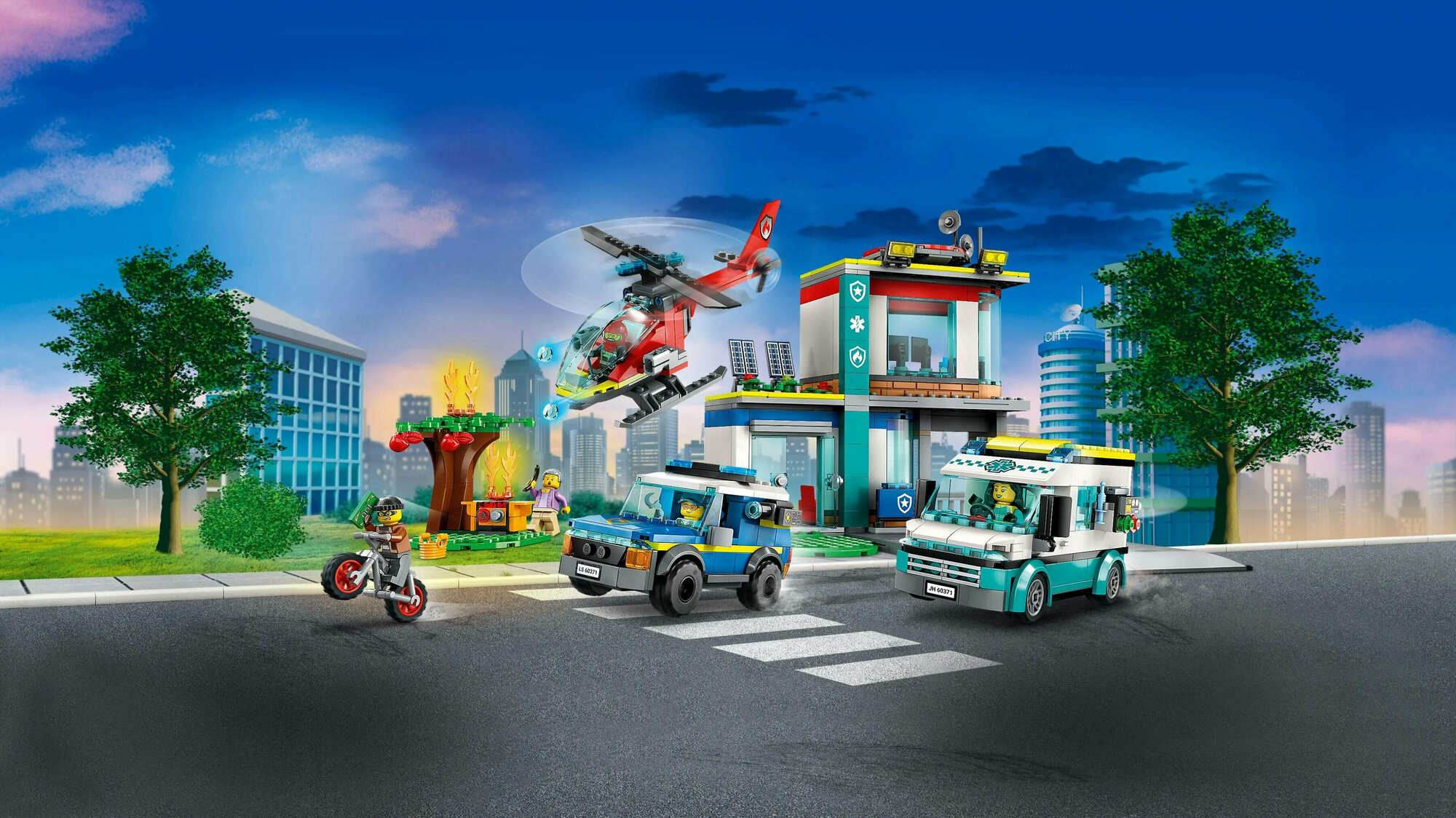 Конструктор LEGO City 60371 Штаб-квартира аварийных транспортных средств