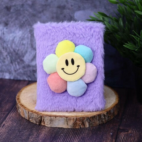 Блокнот плюшевый Ilikegift «Flower», purple