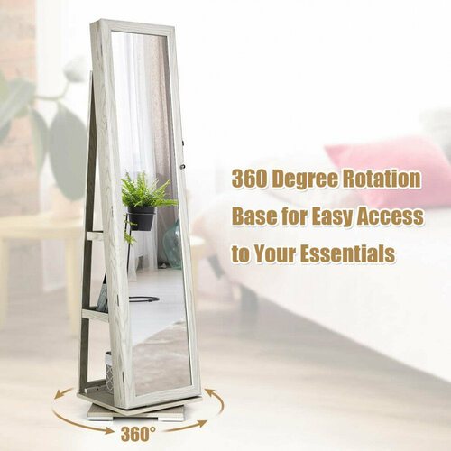 Настенный шкаф - зеркало для украшений отличный подарок для ваших любимых дам