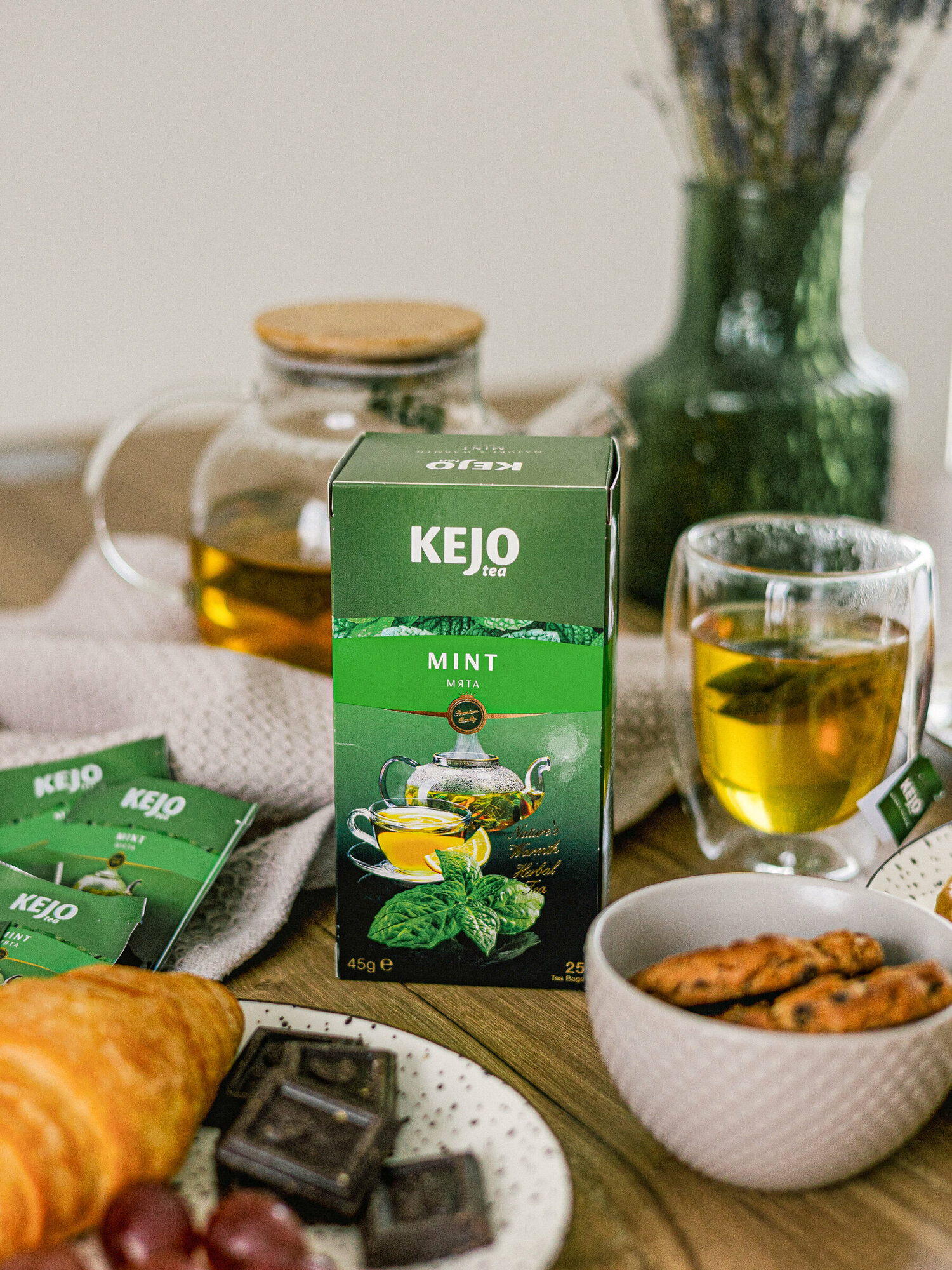 Мята KEJOfoods MINT в пакетиках 25*1,8гр картон - фотография № 8