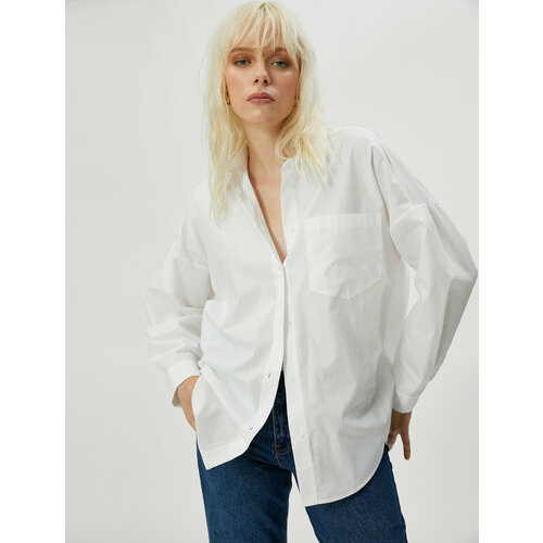 фото Рубашка koton, размер 44, белый