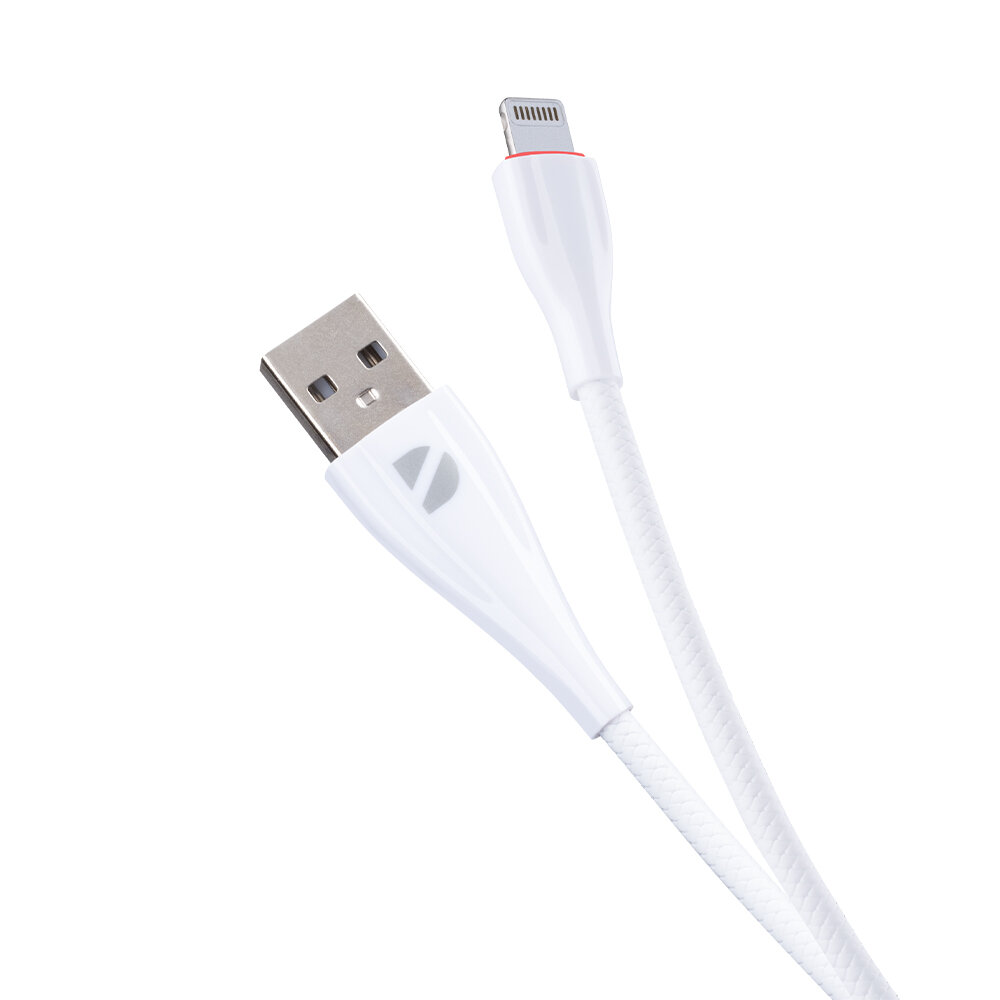 Дата-кабель Ceramic USB - Lightning, 1м, белый, Deppa 72291