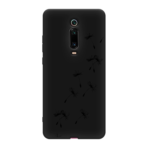 Матовый силиконовый чехол на Xiaomi Redmi K20 / Сяоми Редми К20 Летящие одуванчики, черный матовый силиконовый чехол на xiaomi redmi 10 сяоми редми 10 летящие одуванчики черный
