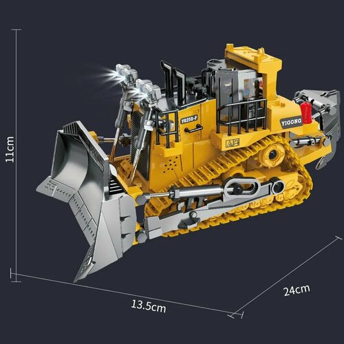 бульдозер на радиоуправлении свет z6808a Бульдозер на радиоуправлении