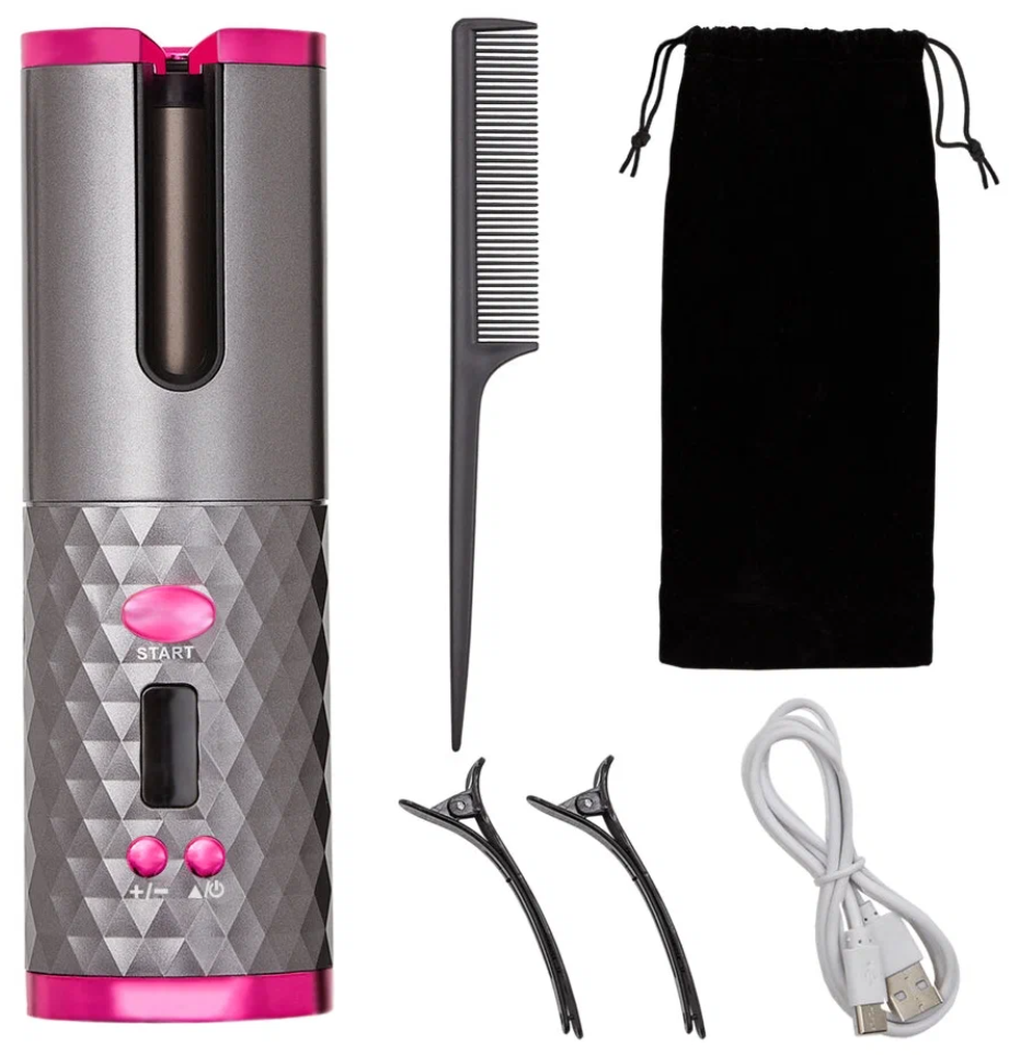 Мультистайлер URM Hair Curler, для завивки, титановое покрытие, 200°C, USB