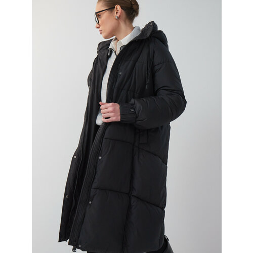 Парка Vittoria Vicci, размер XS, черный женская трикотажная куртка пуховик короткая свободная парка с капюшоном повседневная куртка на утином пуху 2023 новинка зимы 90%
