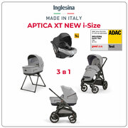 Коляска 3 в 1 i-Size Inglesina Aptica XT New с подставкой под люльку Standup, Horizon Grey