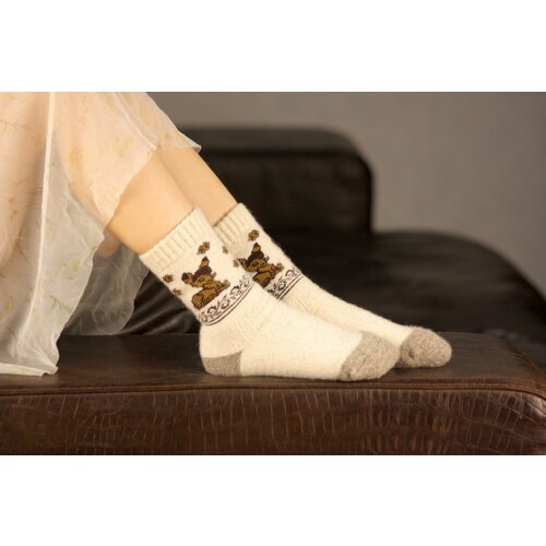 фото Носки tod oims размер 4(16-18), белый, серый