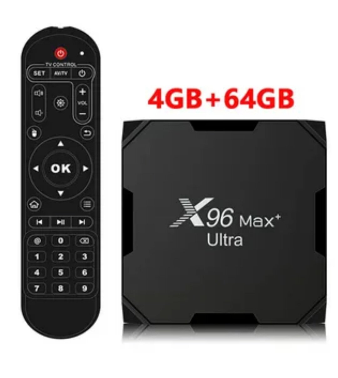 Smart приставка X96 Max Plus Ultra 4/64Gb S905X4 Смарт-ТВ-бокс Андроид11.0 HD 8K