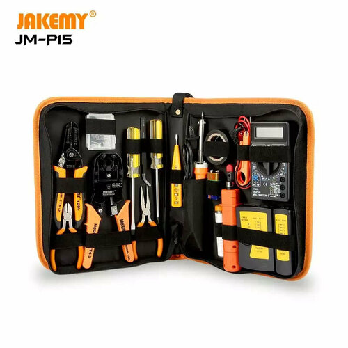 отвертка шлицевая плоская jm s204 jakemy sl2 150mm Набор инструментов Jakemy JM-P15 для ремонта сети