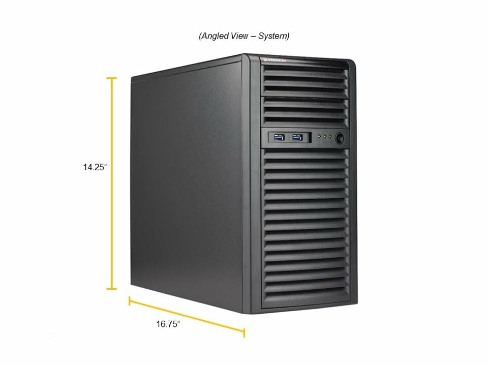 Supermicro Сервер SYS-530T-I Серверная платформа SuperServer SYS-530T-I X12STL-F; CSE-731I-404B