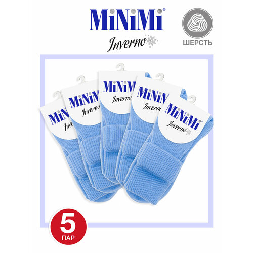 Носки MiNiMi, 5 пар, размер 0 (UNI), бирюзовый носки женские х б minimi style4604 набор 4 шт размер 35 38 verde foresta темно зеленый