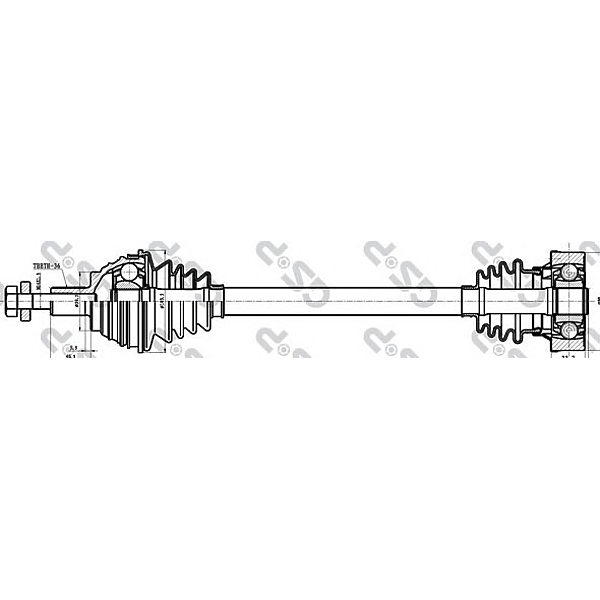 GSP 261097 (1K0407271DJ / 1K0407451JX) привод лев.