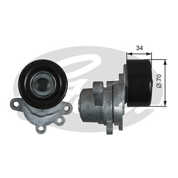 GATES T39155 (11955JA10A / 11955JA10B / 11955JA10C) ролик приводного ремня