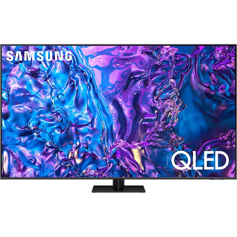 Телевизор ЖК 55' Samsung/ 55", QLED, Ultra HD, Tizen Smart TV, 120 Hz, HDR10+, Wi-Fi, Voice, DVB-T2/C/S2, Bluetooth,