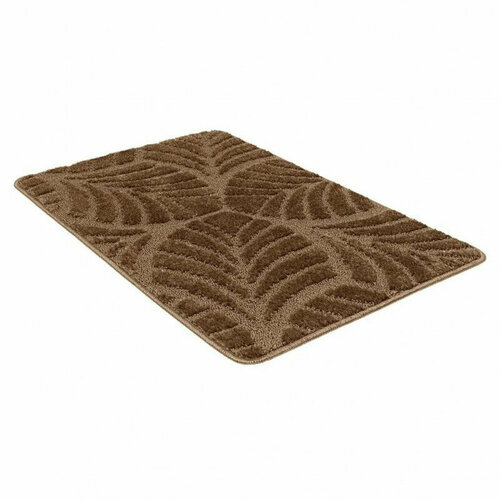 Коврик Актив Icarpet 40*60 001 кофе с молоком 55 Shahintex 5161 коричневый, серый, размер 40х60 см