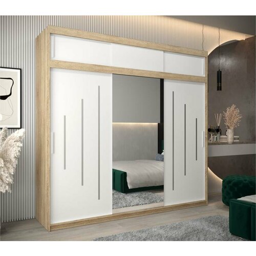 Шкаф-купе МебельЛэнд24 Валмиера NEW - 5А Дуб Сонома / Белый 120x40x240 дуб светлый для одежды трехдверный с 1 зеркалом