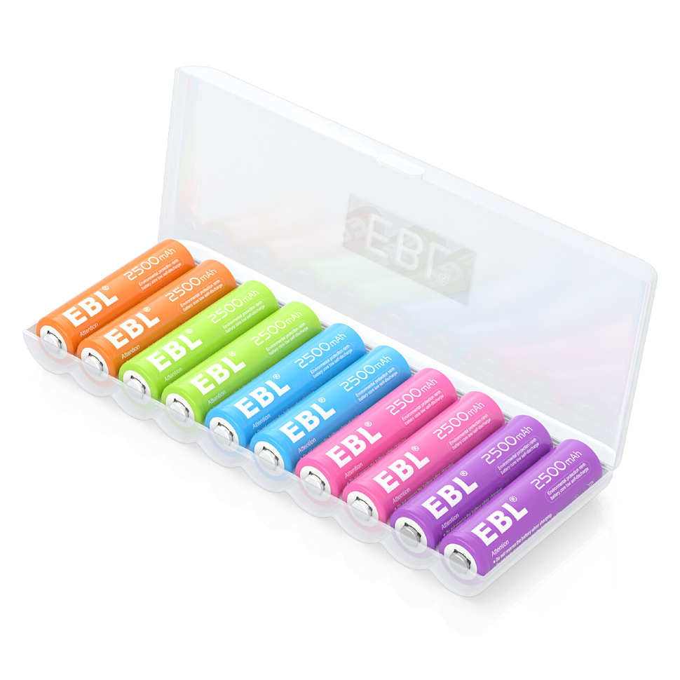 Комплект аккумуляторных батарей EBL Rainbow AA 2500mAh (10шт) DCMYD0031BEB