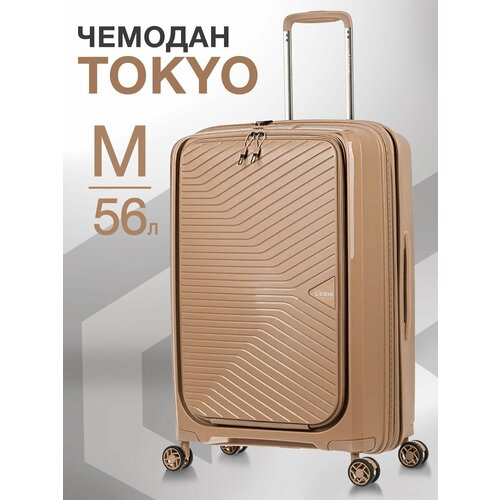 фото Чемодан l'case tokyo, 68 л, размер m, кофейный
