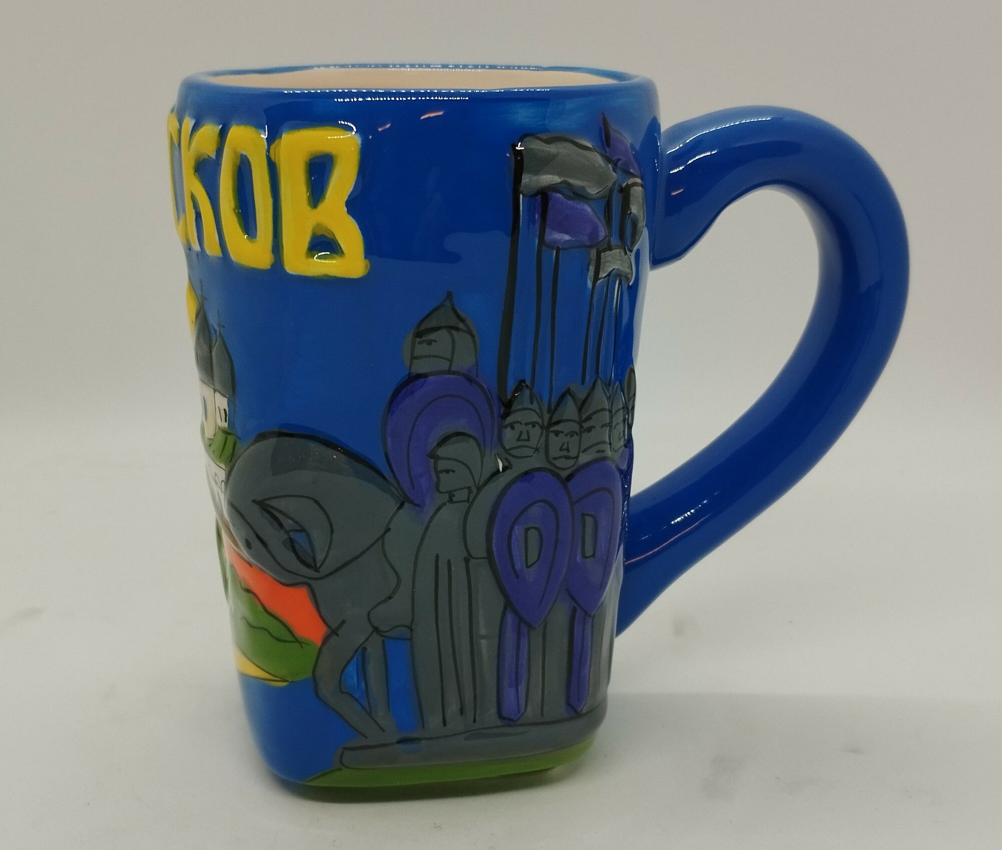 Кружка керамическая с глазурью Псков, 400 мл