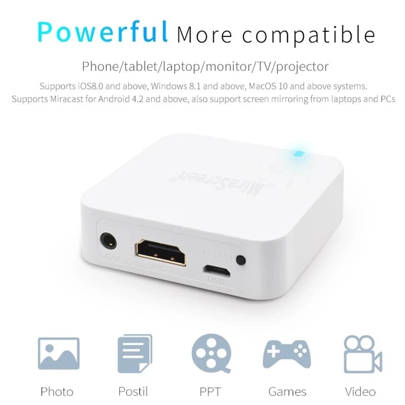 MiraScreen TV Stick HDMI-совместимый автомобильный Anycast Miracast DLNA Airplay WiFi Дисплей приемник Ключ Поддержка Windows Andriod TVSX7 — фото 1
