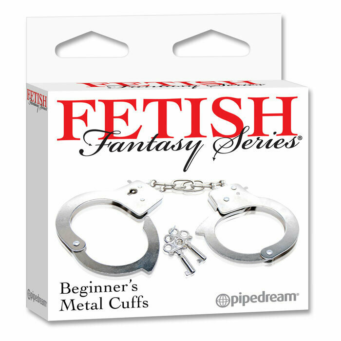 Наручники Pipedream "Beginner" Metal Cuffs, металл, серебристые, диаметр 10/12 см
