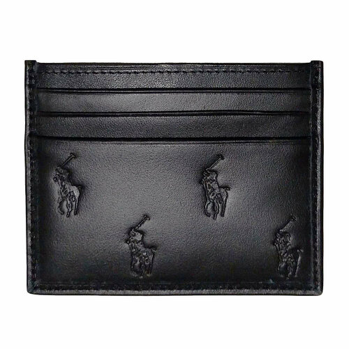 Картхолдер Polo Ralph Lauren фактура гладкая с тиснением черный 9950₽
