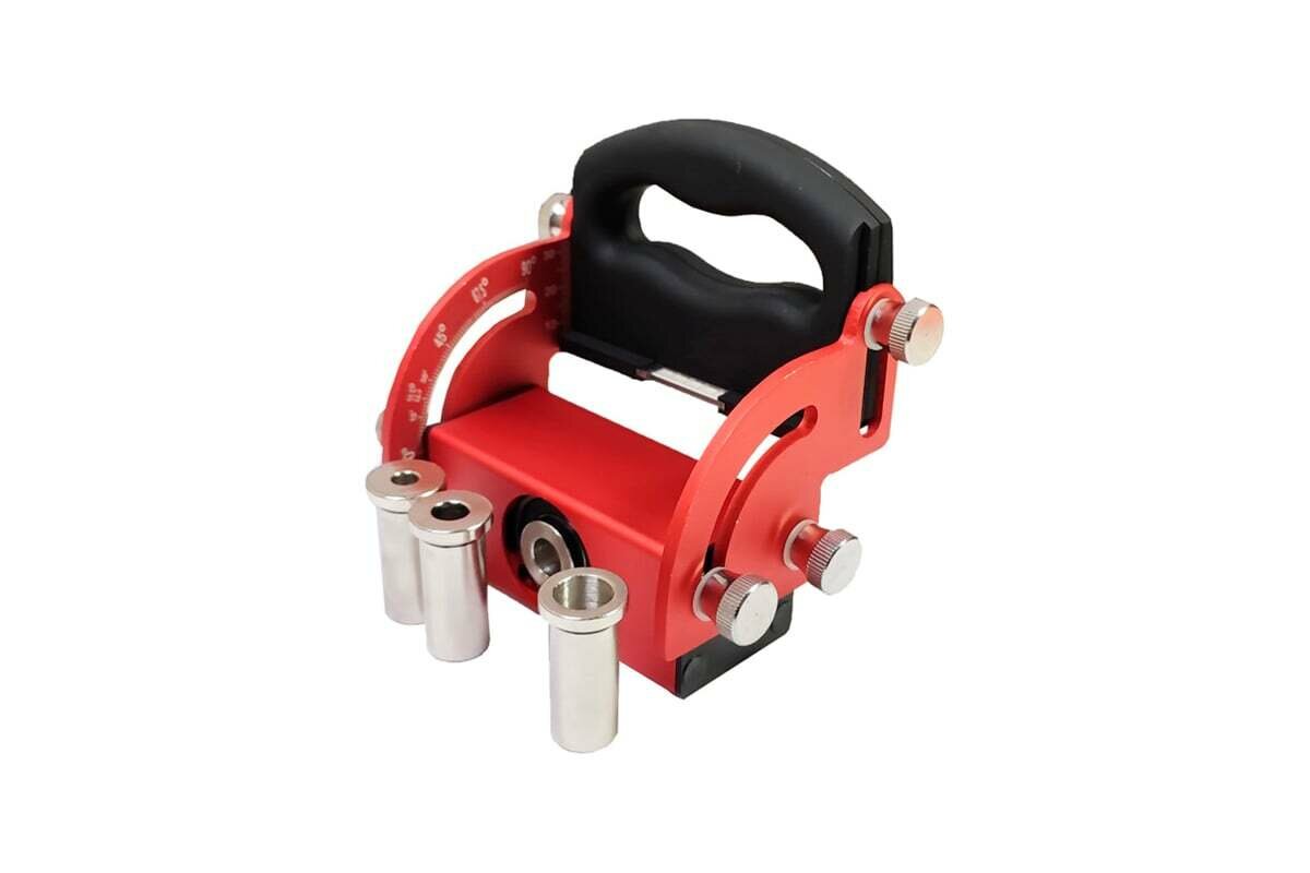 Кондуктор для сверления 0°- 90° стальной со сменными насадками 6/8/10/12 мм WOODWORK DGA-005