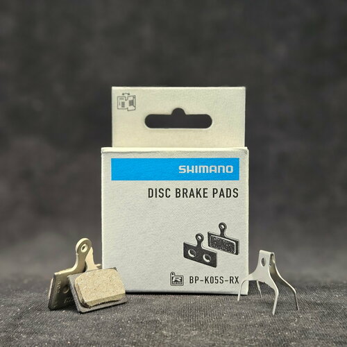 Колодки для дисковых тормозов Shimano K05S-RX (XTR / 105 / Tiagra), K-type, органические (resin), подложка из стального сплава