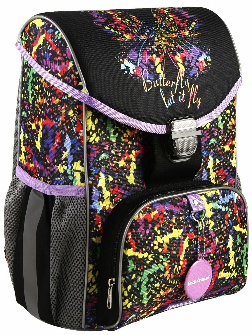 Ранец ErichKrause ErgoLine Butterfly разноцветный, 15л, 51583