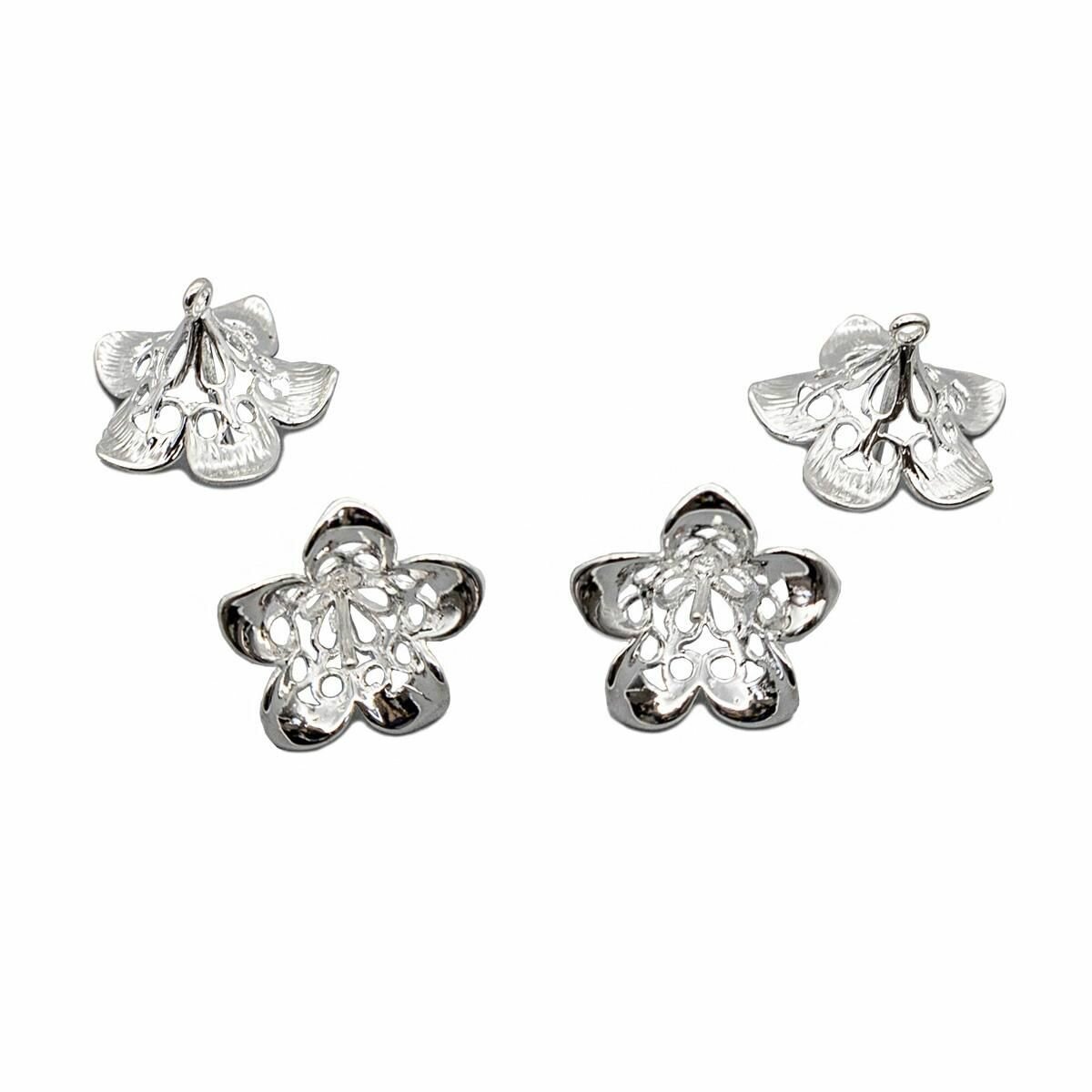 Декоративные элементы Astra&Craft Серебристые 16х7 мм FIN2138 4 шт