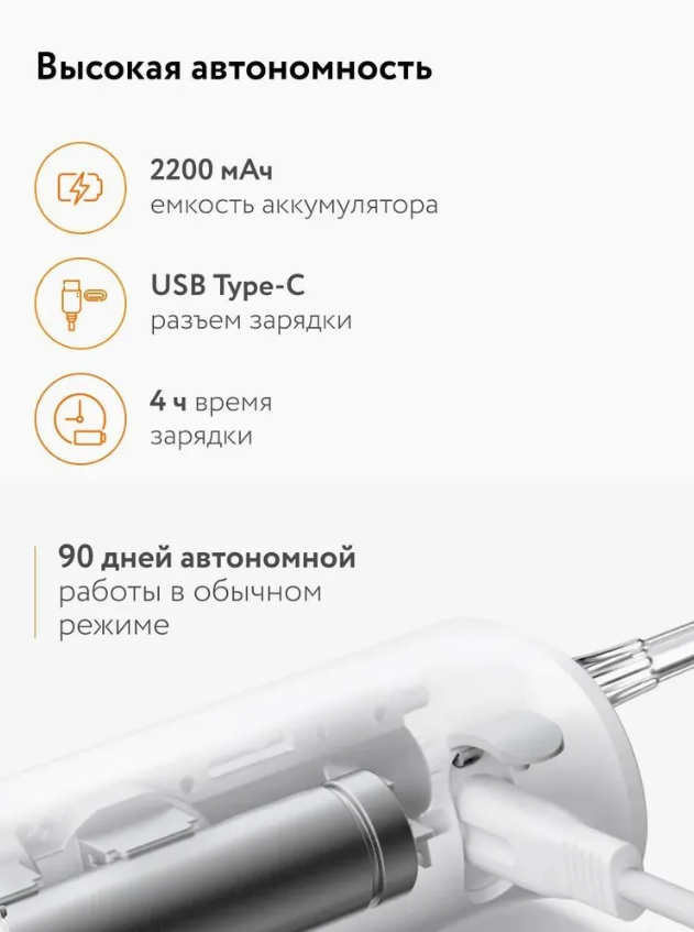 Комплект насадок для ирригатора Xiaomi: стандартная, для языка, ортодонтическая