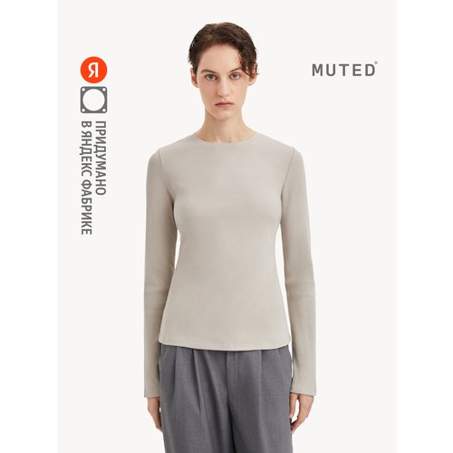 фото Лонгслив muted base в рубчик, размер xl, , серый