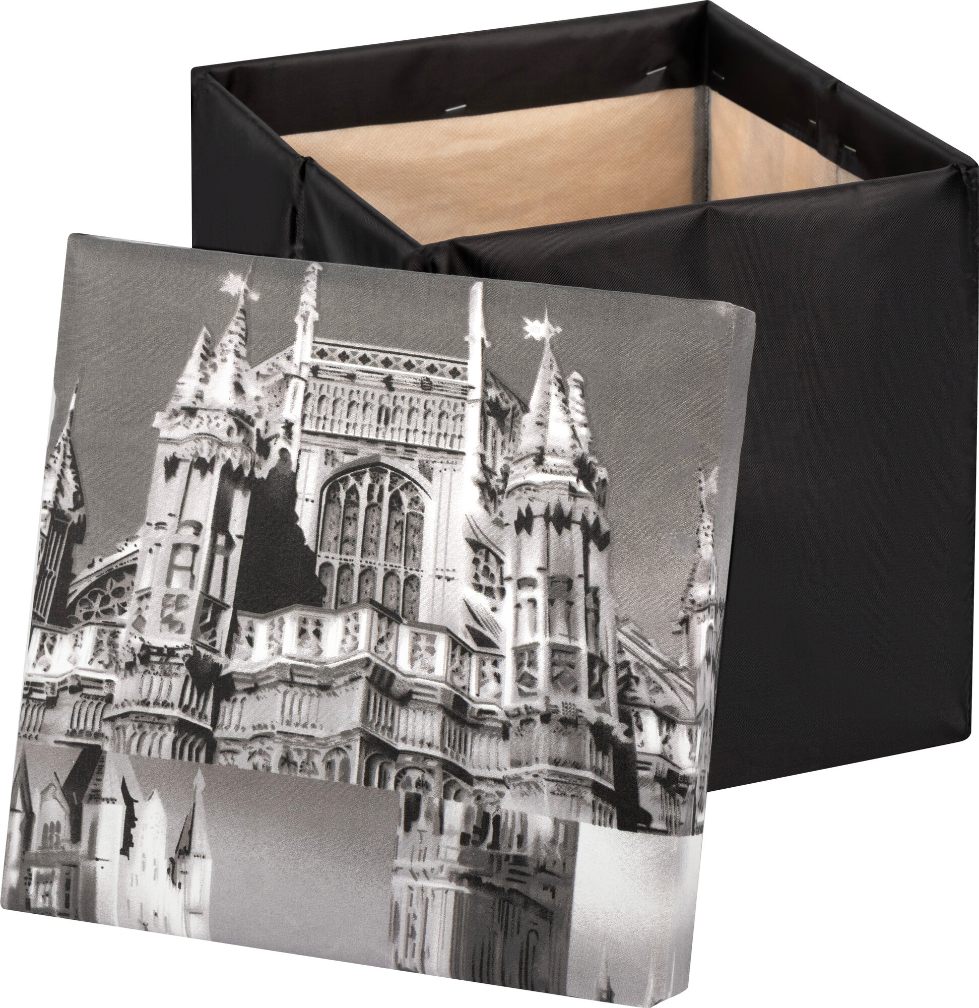 Пуф складной с отделением для хранения "Лондон", 32 х 30 х 30 см