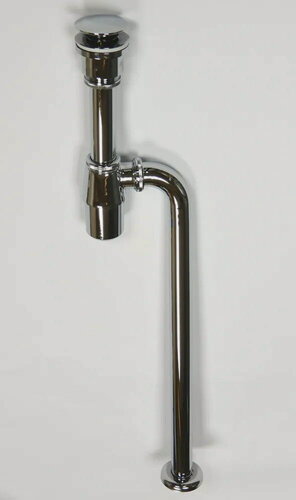 Изображение товара Сифон сливной с вертикальным отводом в пол и универсальный донный клапан AICITY КН022 хром