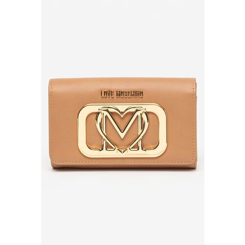 Кошелек LOVE MOSCHINO, фактура гладкая, бежевый