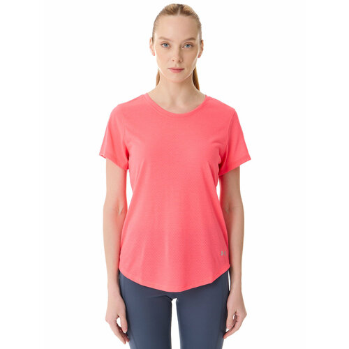 фото Беговая футболка under armour streaker run, силуэт полуприлегающий, размер l, розовый